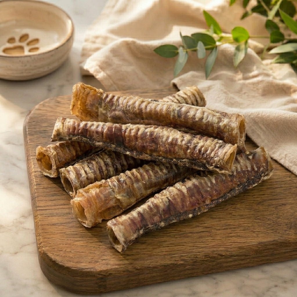 24cm Beef Trachea Dog Chews - Pack of 6 natural dog treat UK