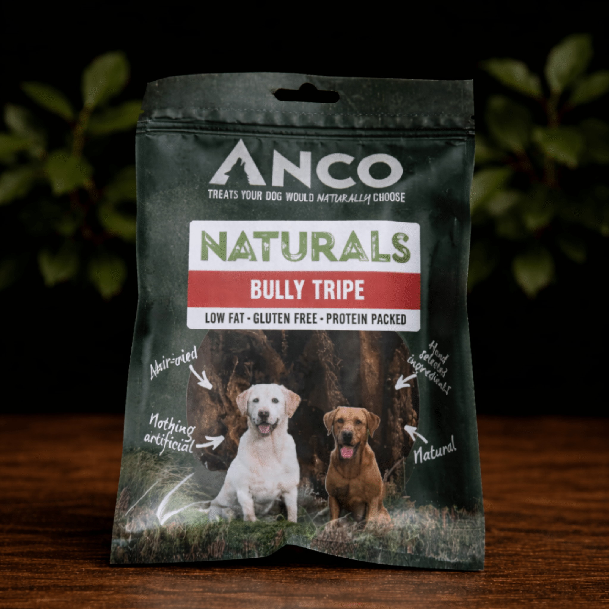 Anco Naturals Bully Tripe 100g natural dog treat UK