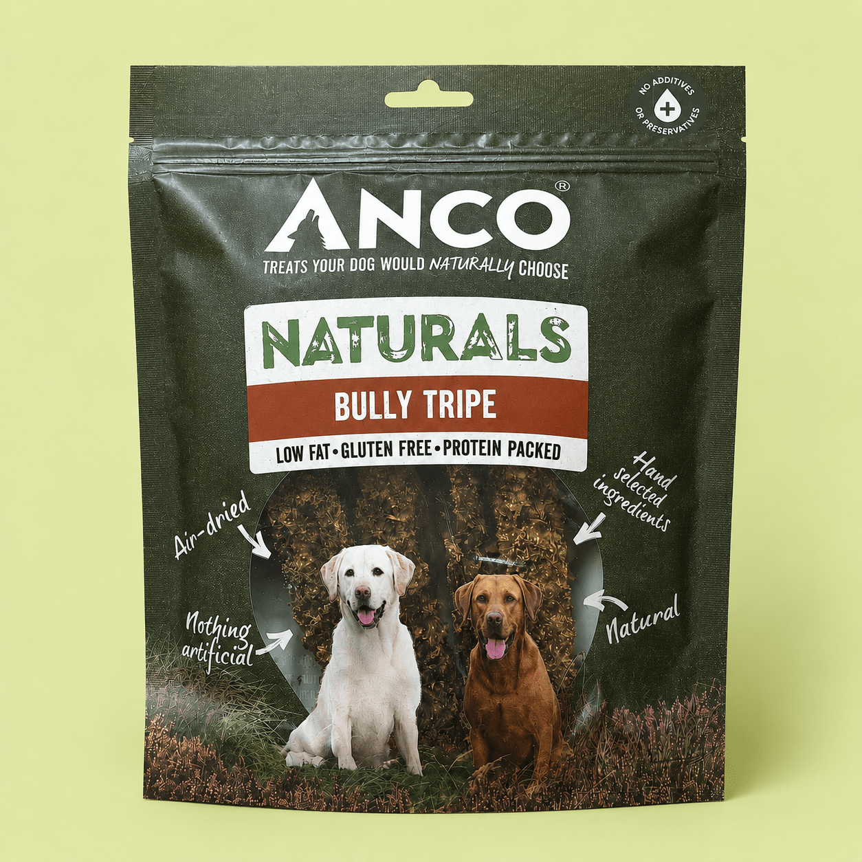 Anco Naturals Bully Tripe 100g natural dog treat UK