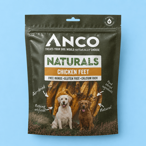 Anco Naturals Chicken Feet 100g natural dog treat UK