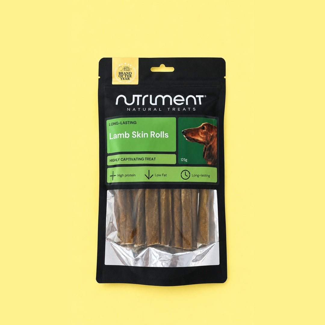 Nutriment Lamb Skin Rolls 125g natural dog treat UK