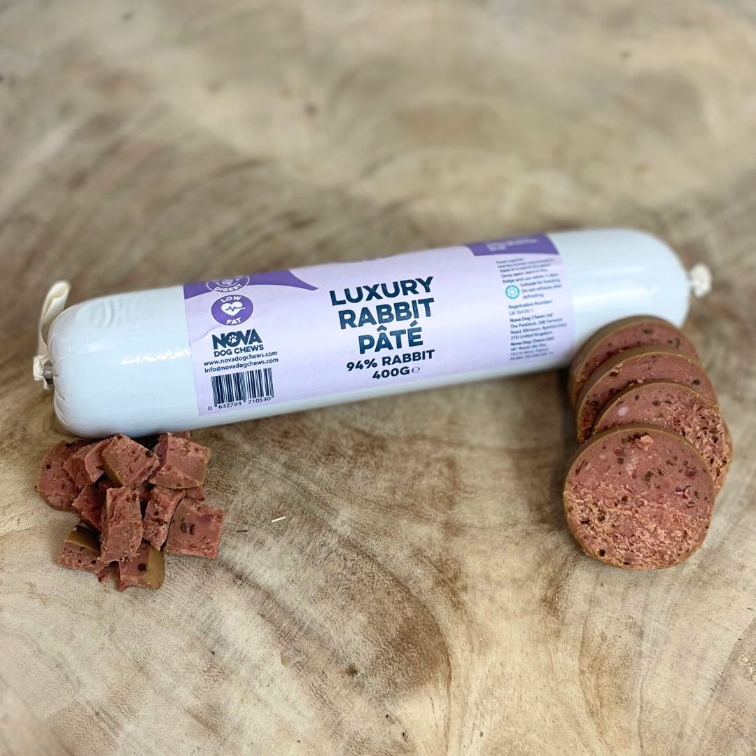 Paddock Luxury Rabbit Pate 400g natural dog treat UK