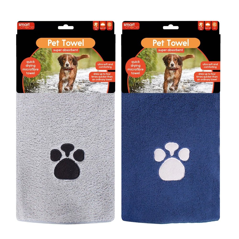 Smart Choice Microfibre Dog Towel – 100 x 50cm natural dog treat UK