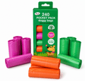 TidyZ Rainbow Dog Poo Bags with Tie Handles – 240 Pack natural dog treat UK