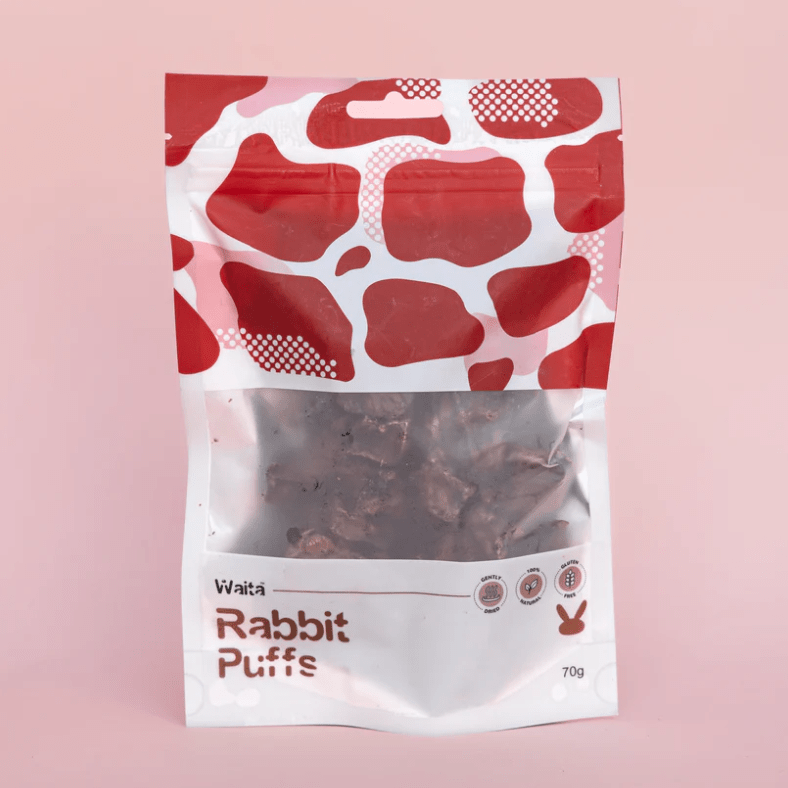Waita Air Dried Rabbit Puffs 70g natural dog treat UK