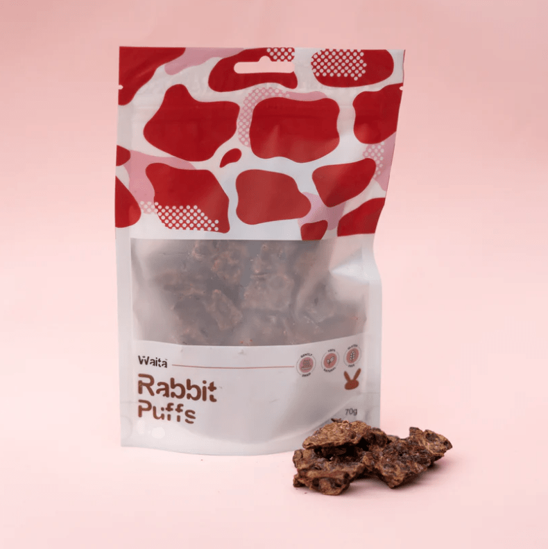 Waita Air Dried Rabbit Puffs 70g natural dog treat UK