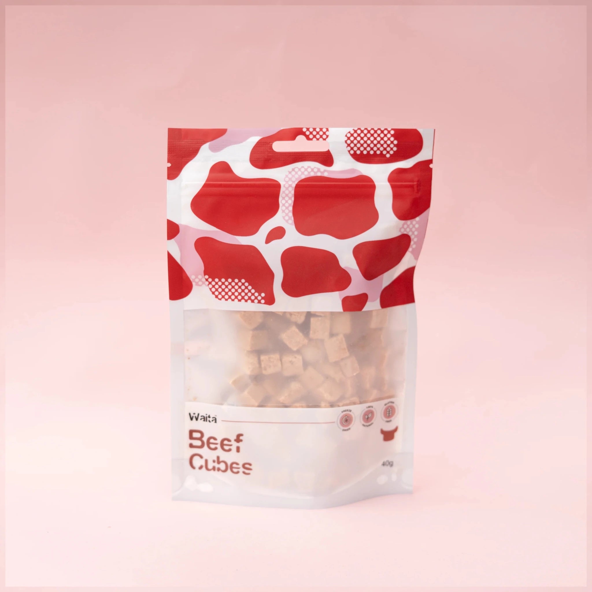 Waita Freeze Dried Beef Cubes 40g natural dog treat UK