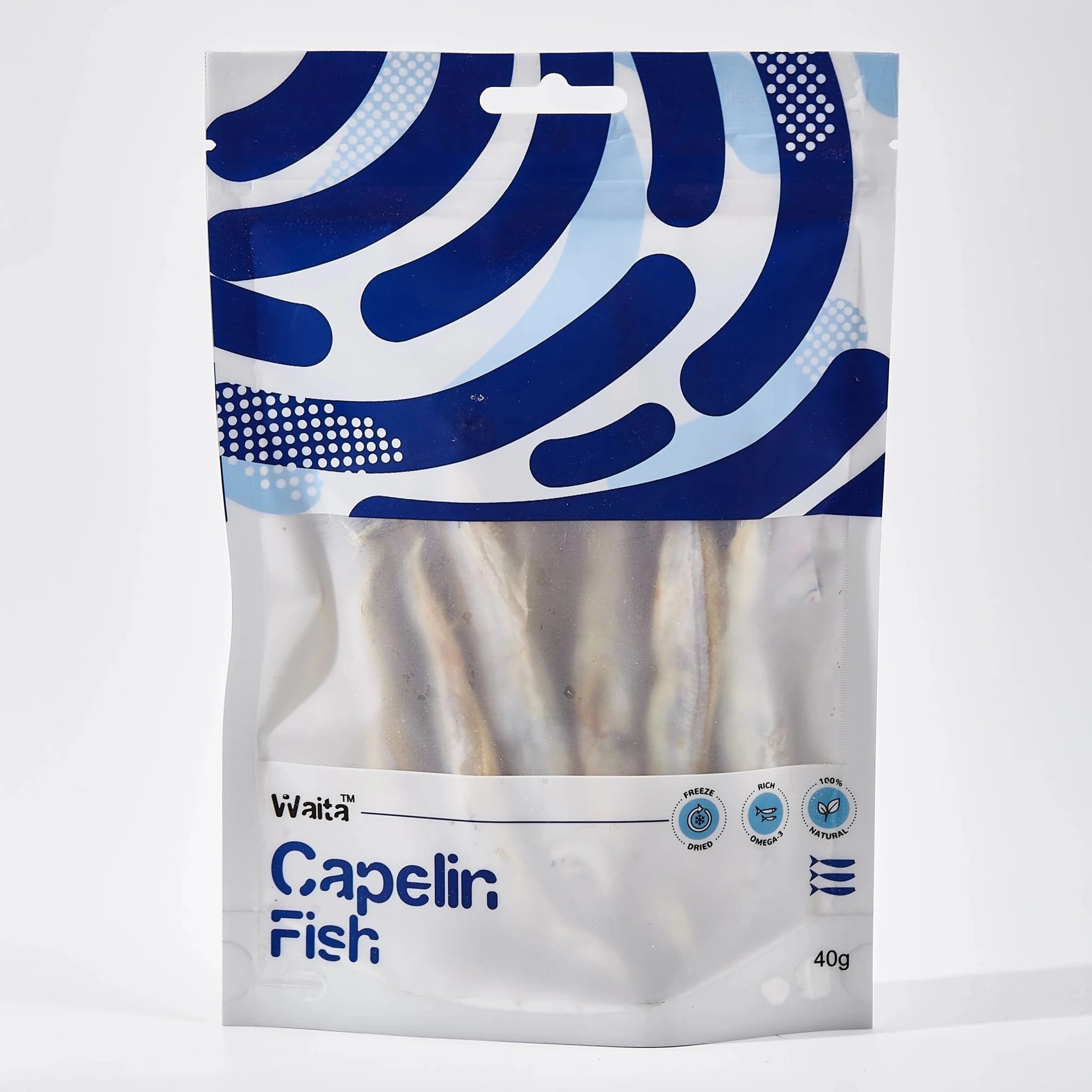 Waita Freeze Dried Capelin 40g natural dog treat UK
