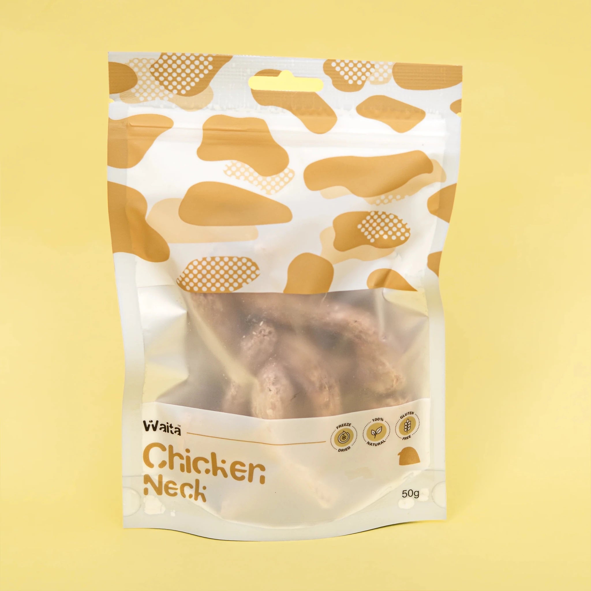 Waita Freeze Dried Chicken Neck 50g natural dog treat UK