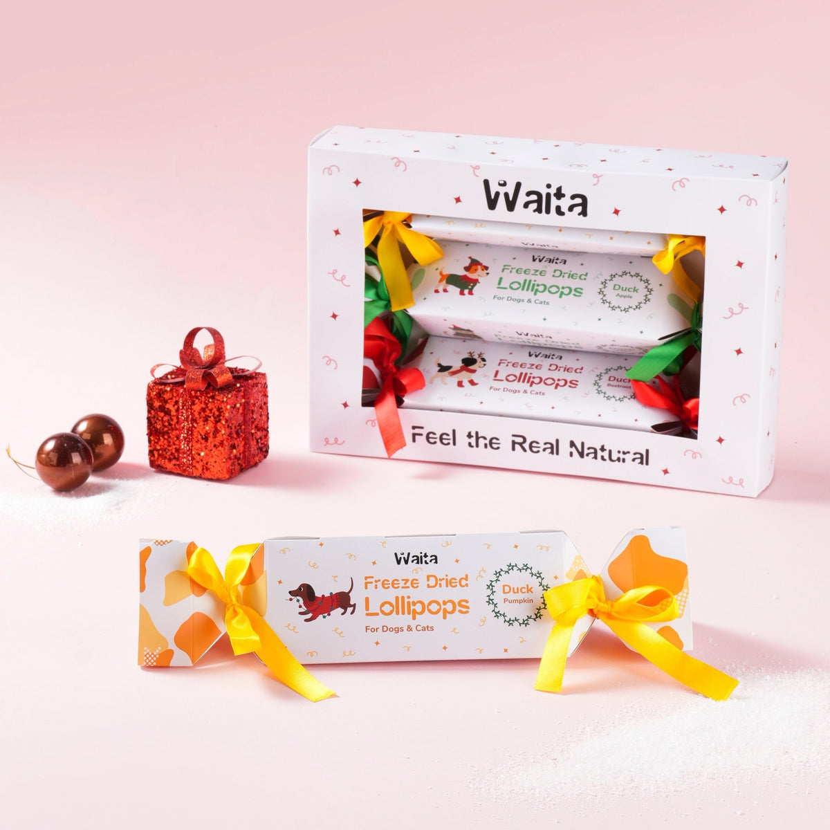 Waita Freeze-Dried Christmas Cracker Gift Box – Dogs & Cats natural dog treat UK