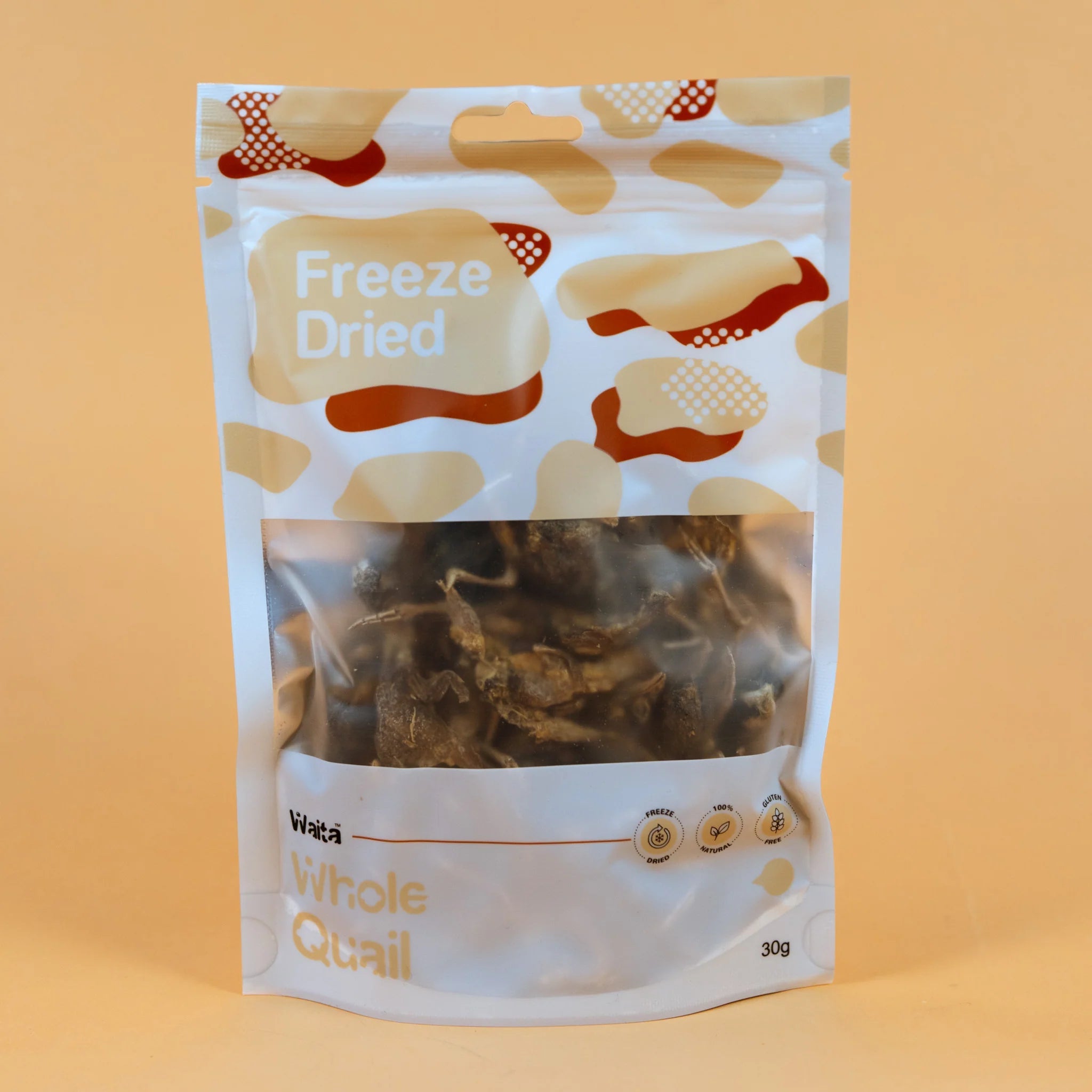 Waita Freeze Dried Quail 30g natural dog treat UK