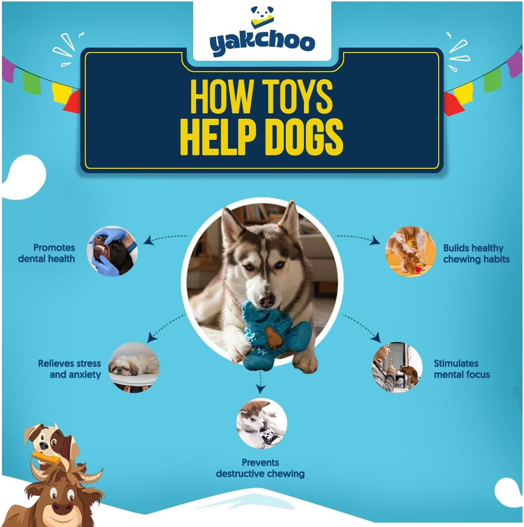 Yakchoo Play Treat toy - Interactive Rubber Dog Treat Toy natural dog treat UK