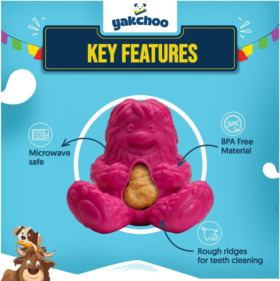 Yakchoo Play Treat toy - Interactive Rubber Dog Treat Toy natural dog treat UK